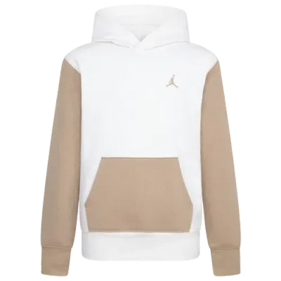 Jordan Boys   Brooklyn Pullover Hoodie In Sail/hemp