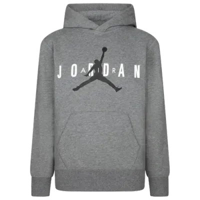 Jordan Boys   Hbr Fleece Pullover Hoodie In Gray/gray