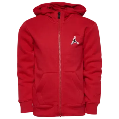 Jordan Boys Preschool   Essentials Full-zip Hoodie In Gym Red