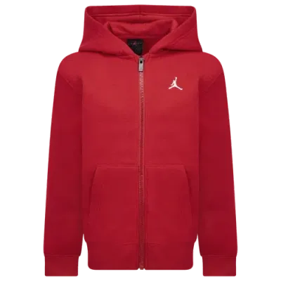 Jordan Boys Preschool   Mj Brooklyn Fleece Full Zip Hoodie In Red