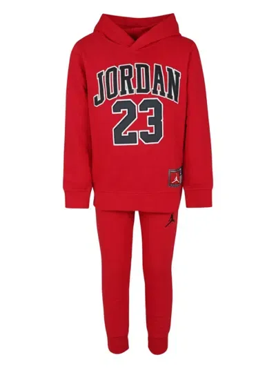 Jordan Kids' Jersey Tracksuit In Red