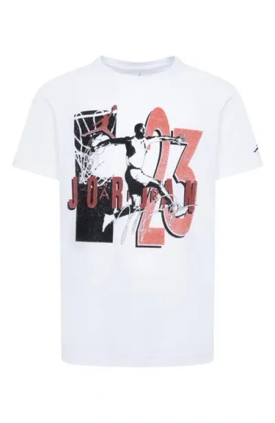 Jordan Boys   Retro Spec T-shirt In White/red