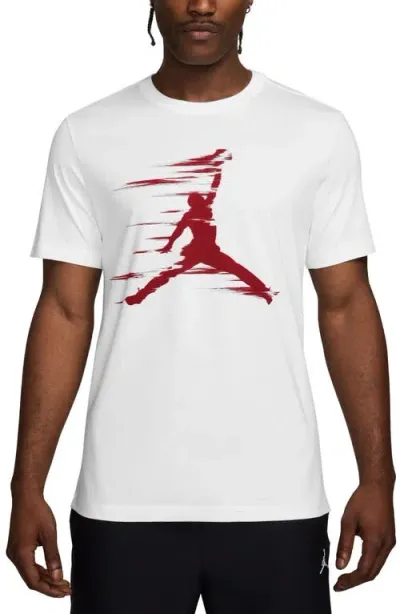 Jordan Mvp Jumpman Graphic T-shirt In White/gym Red/gym Red