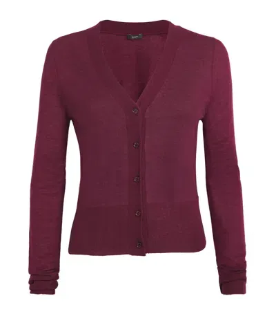 Joseph Cashmere Cashair Cardigan In Red