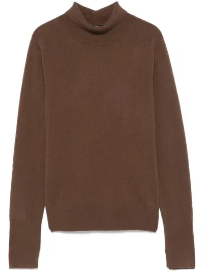 Joseph Cashmere High-neck Sweater In Brown