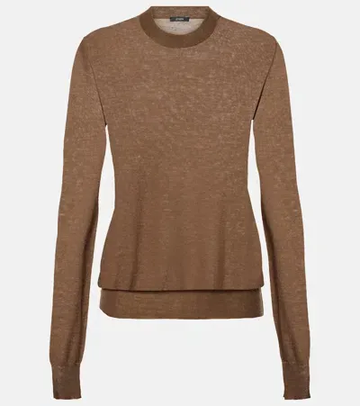 Joseph Cashmere Sweater In Brown