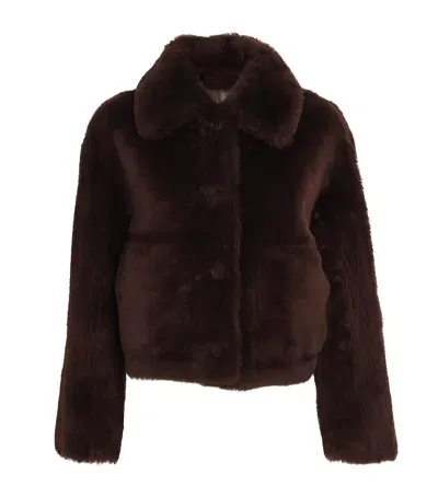 Joseph Shearling Reversible Alloway Jacket In Brown