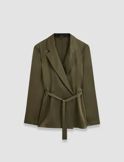 Joseph Silk Satin Joubert Jacket In Hass Avocado