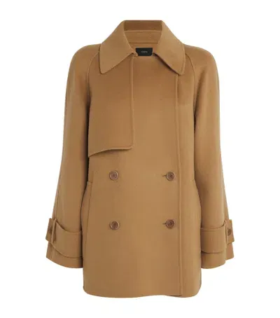 Joseph Wool-cashmere Marne Coat In Brown