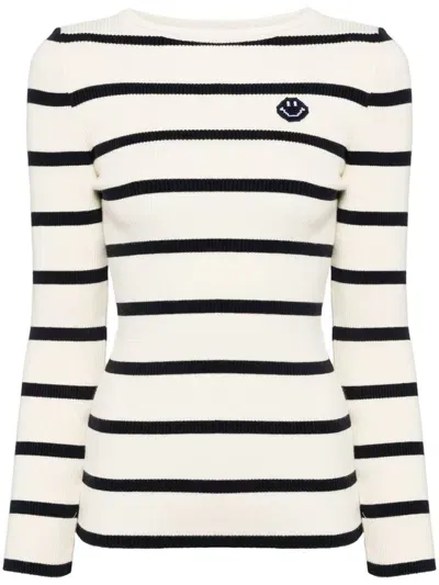 Joshua Sanders Striped Sweater In Neutrals