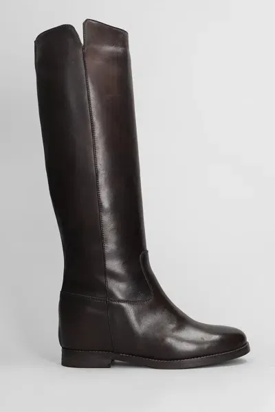 Julie Dee Low Heels Boots In Brown