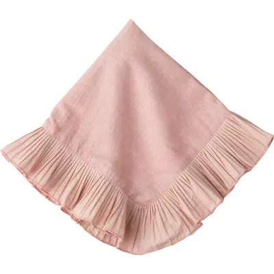 Juliska Mademoiselle Ruffle Cotton Blend Napkin In Pink