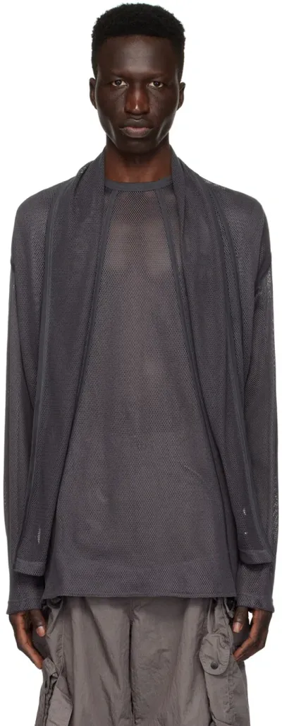 Julius Gray Drape Neck Cardigan