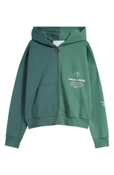 Jungles Appointment Only Split Zip Hoodie In Green