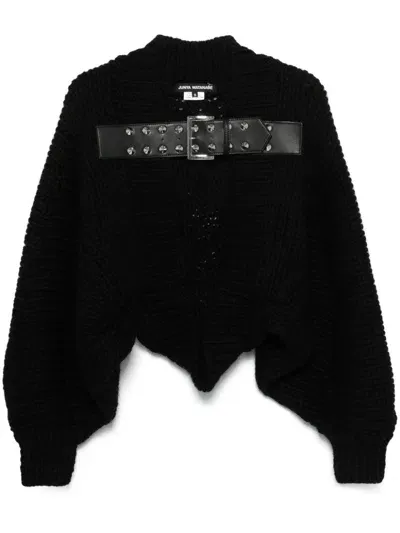 Junya Watanabe Belted Cardigan In Black