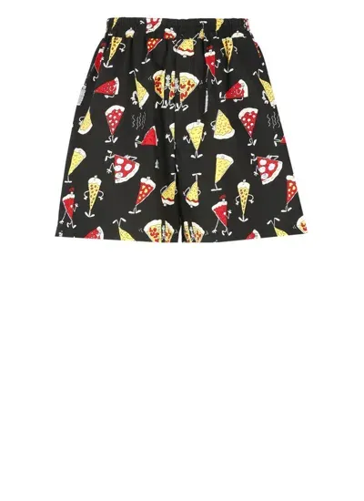 Junya Watanabe Cartoon-print Cotton Shorts In Multi