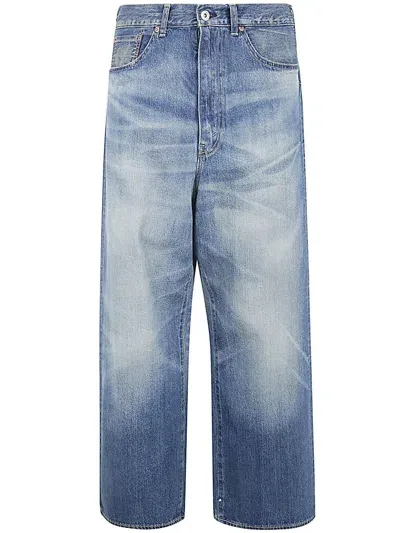 Junya Watanabe Wide Leg Jeans In Blue