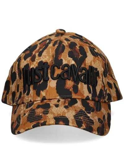 Just Cavalli Logo-embroidered Baseball Cap In 褐色