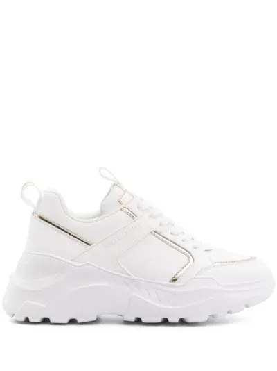 Just Cavalli Panelled Chunky Sneakers In White