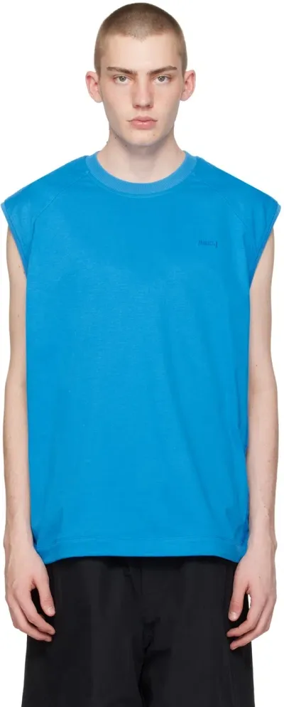 Juunj Blue Embroidered Tank Top