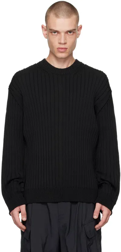 Juunj Black Crewneck Sweater In 5 Black