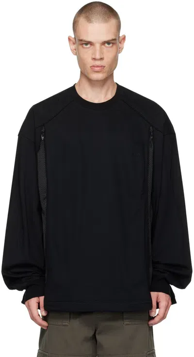 Juunj Black Paneled Sweatshirt In 5 Black