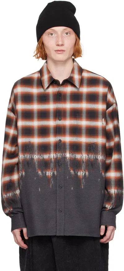 Juunj Plaid-pattern Cotton Shirt In Brown