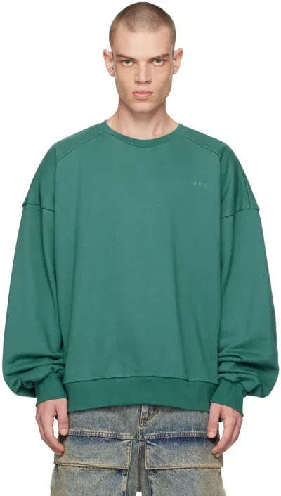 Juunj Green Embroidered Sweatshirt In M Green