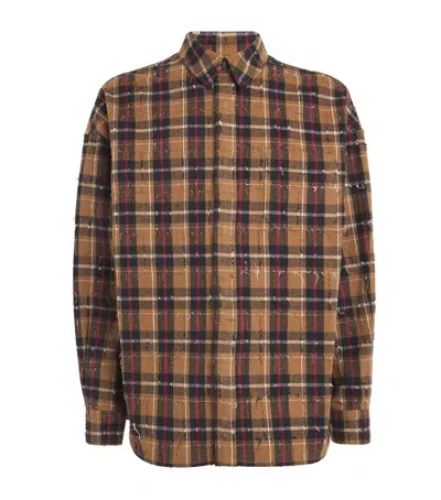 Juunj Juun. J Cotton-blend Check Shirt In Brown