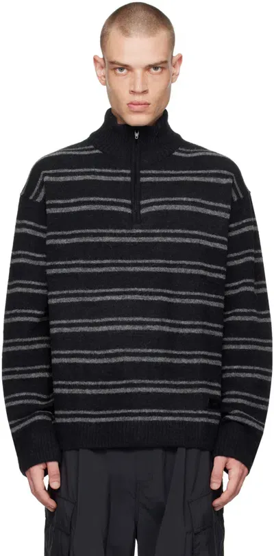 Juunj Navy & Gray Stripe Sweater