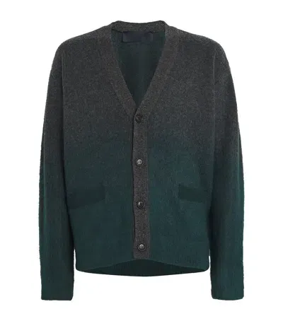 Juunj Juun. J Wool-mohair Gradient Cardigan In Green