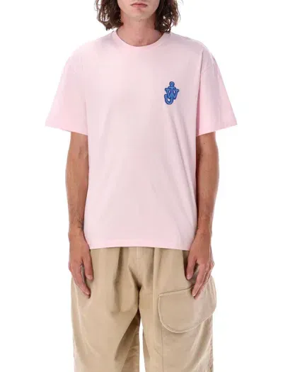 Jw Anderson Anchor Patch T-shirt In Pink