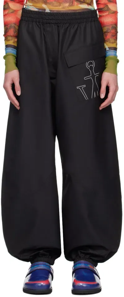 Jw Anderson Black Twisted Track Pants