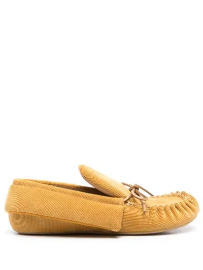 Jw Anderson Bow-embellished Loafers In Yellow