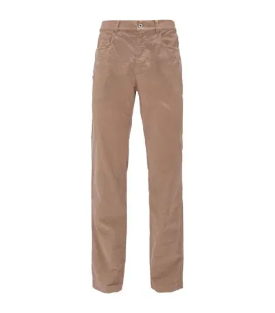 Jw Anderson Corduroy Straight Leg Trousers In Neutrals