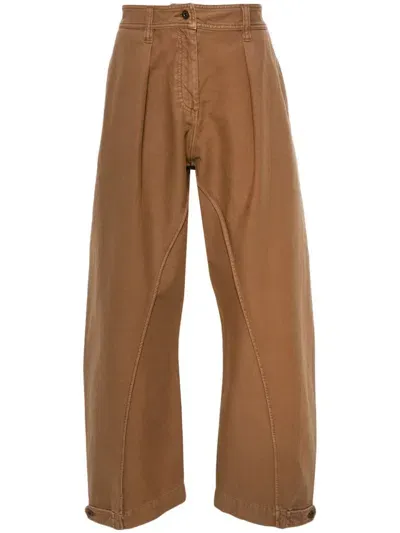 Jw Anderson Cotton Trousers In Camel