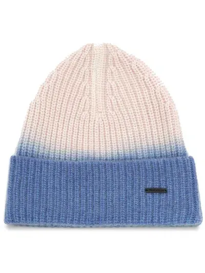 Jw Anderson Merino Wool Gradient Beanie In Purple