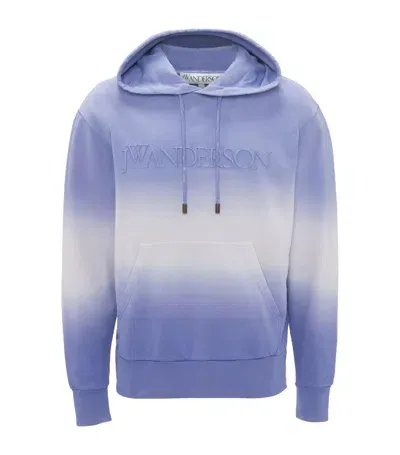 Jw Anderson Gradient Logo Hoodie In Purple