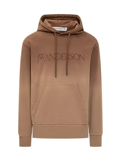 Jw Anderson Hoodie With Logo In Brown