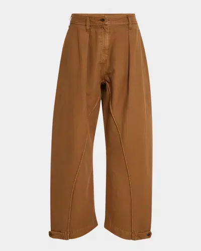 Jw Anderson Men's Twisted Seam Trousers In Caramel