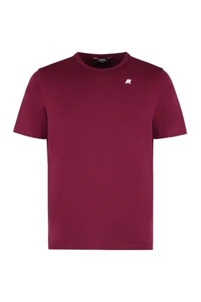 K-way Adame Cotton Crew-neck T-shirt In Red