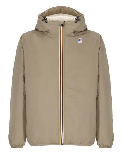 K-way Coats Beige In Brown