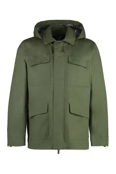 K-way Erhal Hoodie Full Zip Jacket In Green