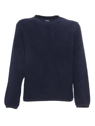 K-way Eround Wool Fleece Sweater In Blue