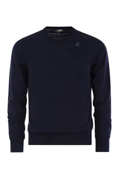 K-way Sebastien - Crewneck Cotton Sweatshirt In Blue