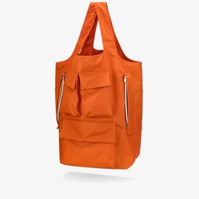 K-way Shopper Cordura Pockets In Orange