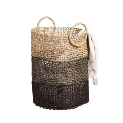 Kadam Haat Babui Laundry Basket In Black