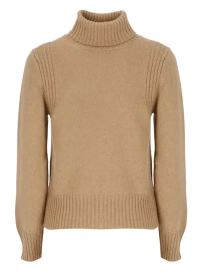 Kangra Brown Cashmere Wool And Cashmere Sweater