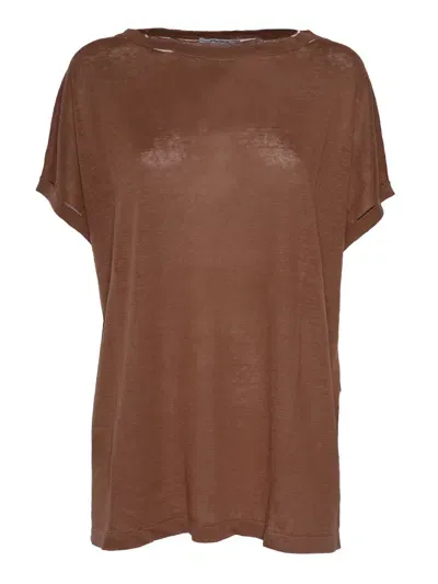 Kangra Brown Short Sleeved Sweater