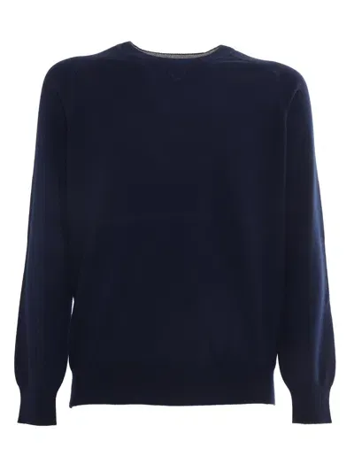 Kangra Cashmere Crewneck Sweater In Blue